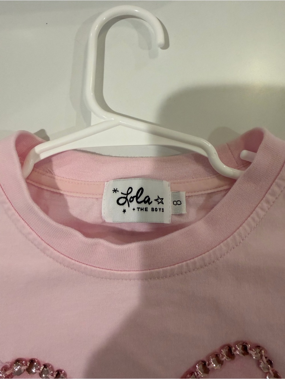 Girls' Lola and The Boys Crystal Cherry Ruffle T-Shirt Size 8 EUC - Picture 4 of 8